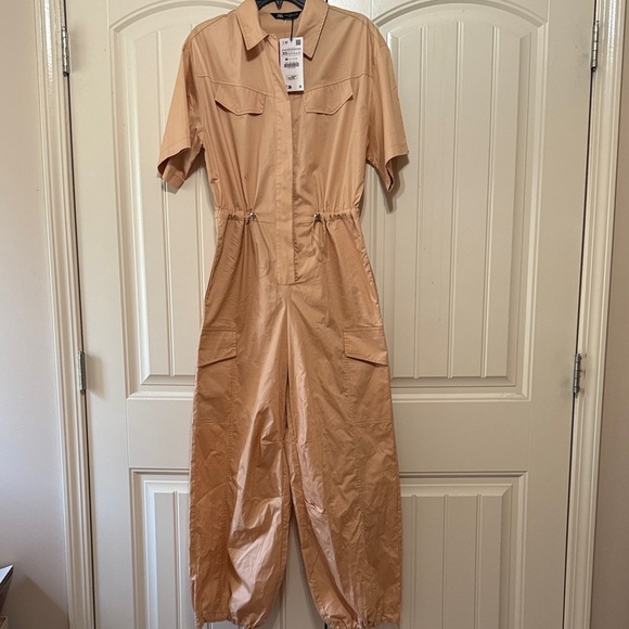 Zara Pants - NWT Zara Women's Beige Jumpsuit